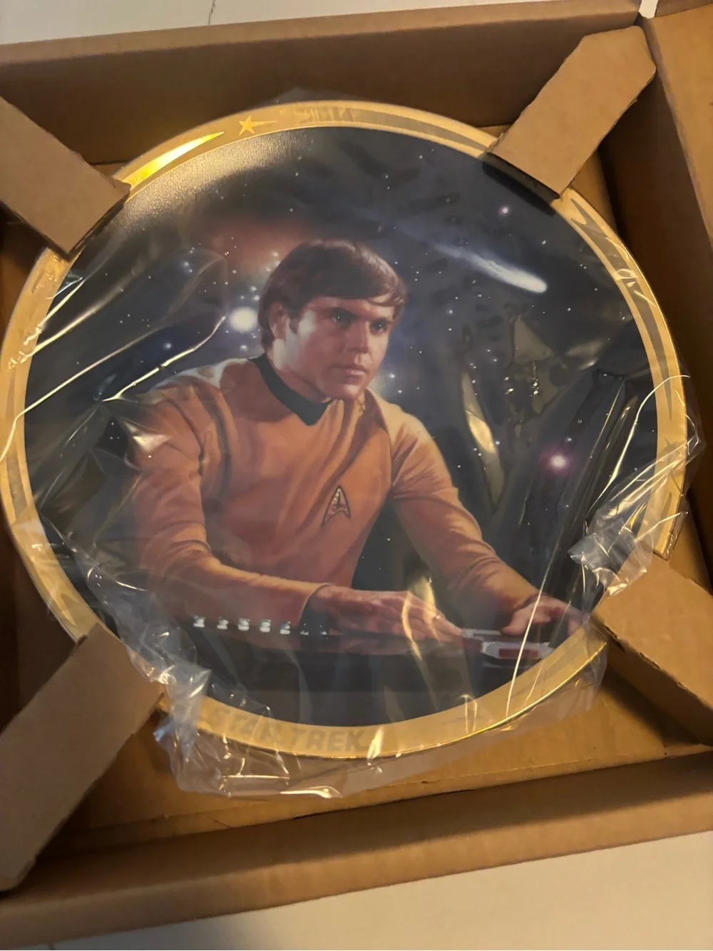 The Hamilton Collection Star Trek Plate Chekov 25th Anniversary w/COA